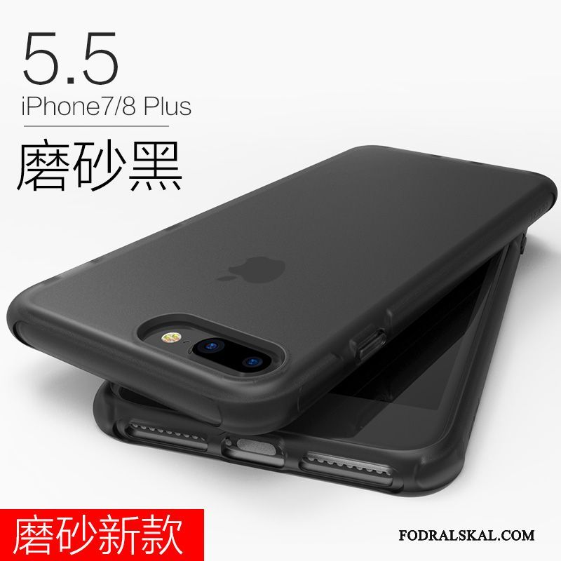 Skal iPhone 8 Plus Mjuk Ny Transparent, Fodral iPhone 8 Plus Silikon Rödtelefon