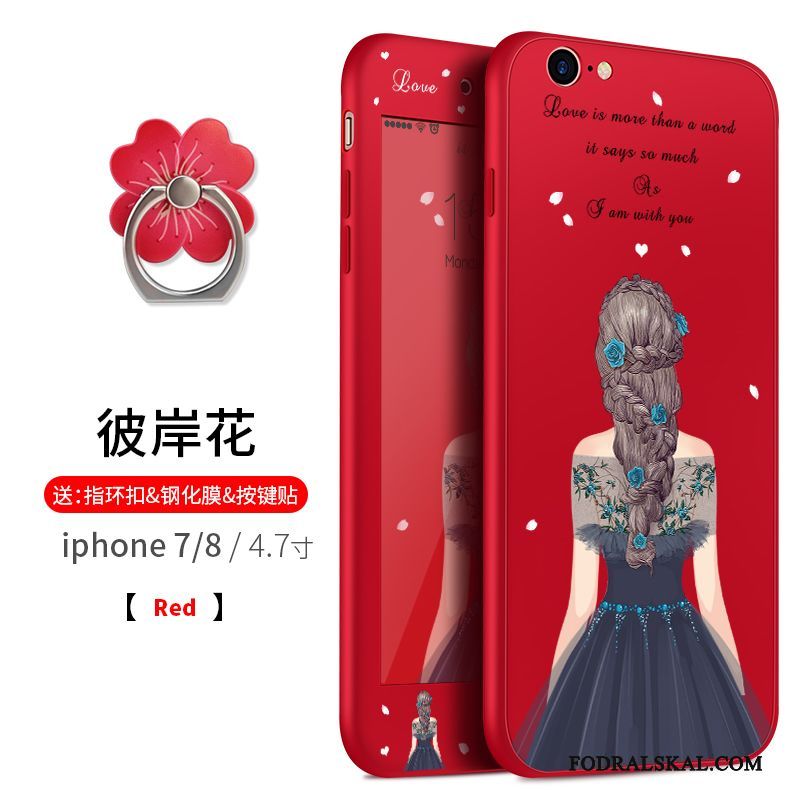 Skal iPhone 8 Plus Mjuk Röd Hängsmycken, Fodral iPhone 8 Plus Kreativa Fallskyddtelefon