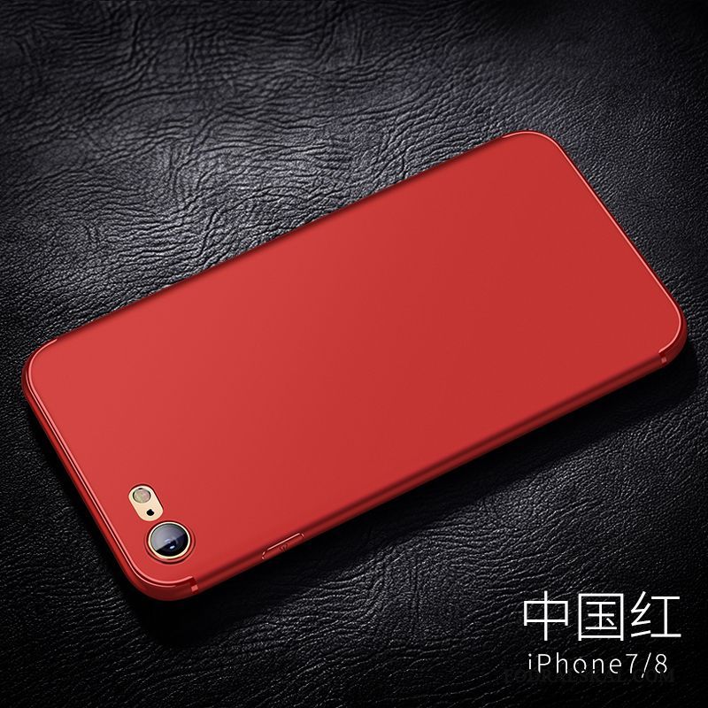 Skal iPhone 8 Plus Mjuk Telefon Röd, Fodral iPhone 8 Plus Silikon Trend Nubuck
