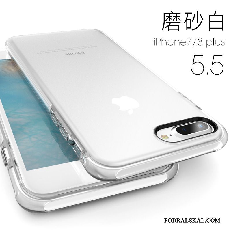 Skal iPhone 8 Plus Påsar Fallskydd Transparent, Fodral iPhone 8 Plus Mjuk Rosatelefon