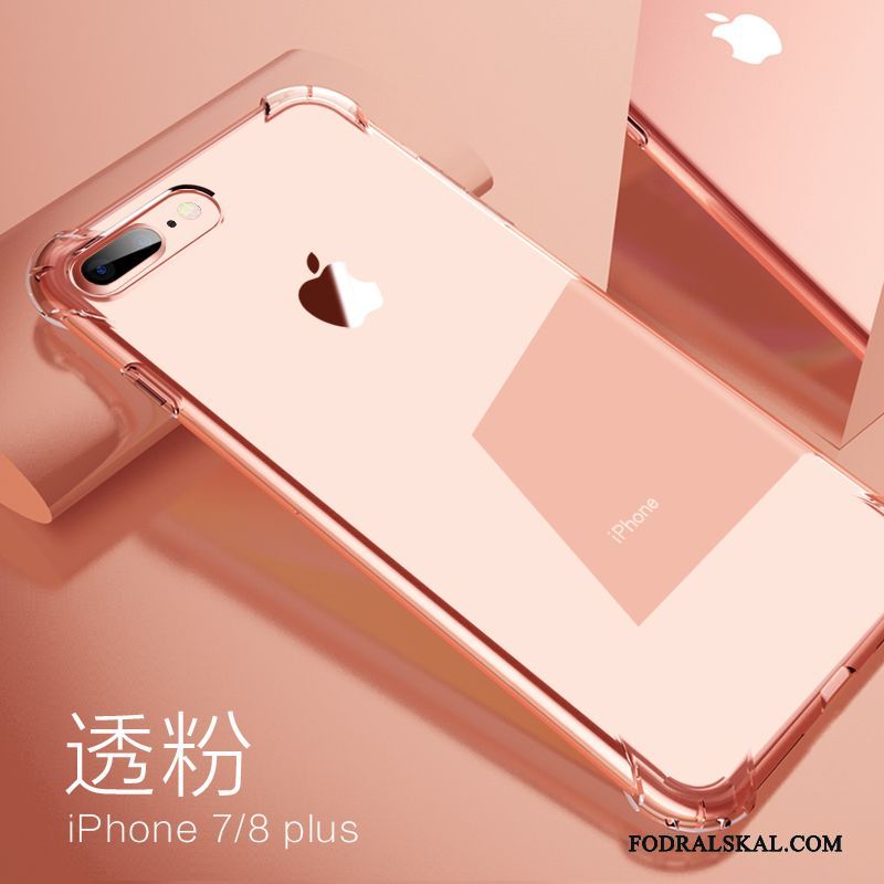 Skal iPhone 8 Plus Påsar Vit Explosionsfri, Fodral iPhone 8 Plus Silikon Rosa Pu