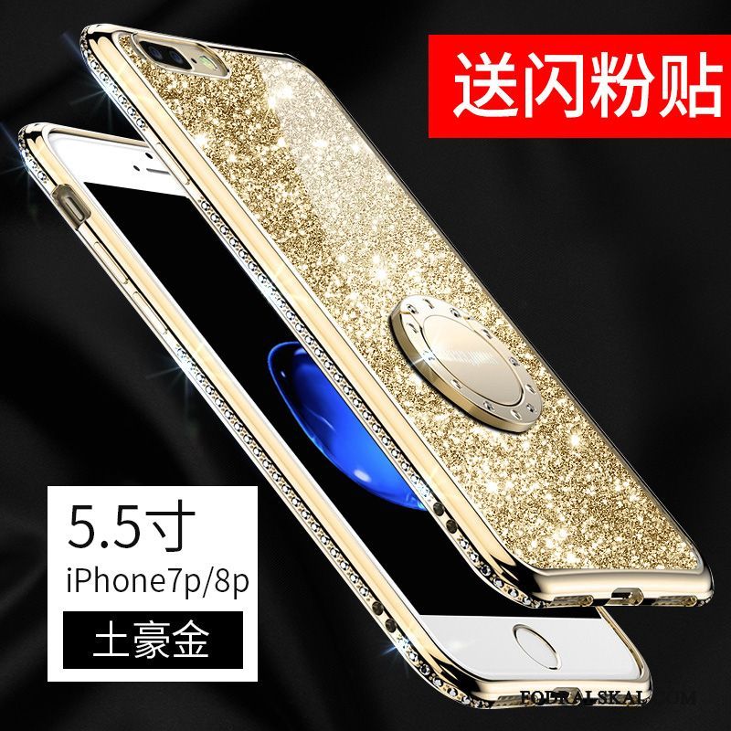 Skal iPhone 8 Plus Silikon Telefon Spänne, Fodral iPhone 8 Plus Mjuk Transparent Fallskydd