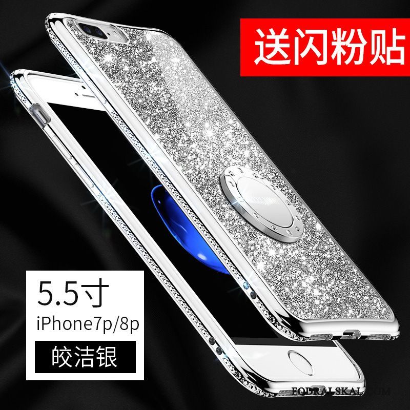 Skal iPhone 8 Plus Silikon Telefon Spänne, Fodral iPhone 8 Plus Mjuk Transparent Fallskydd