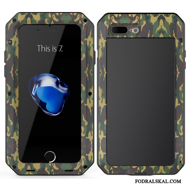 Skal iPhone 8 Påsar Gul Grön, Fodral iPhone 8 Silikon Kamouflage Tre Försvar
