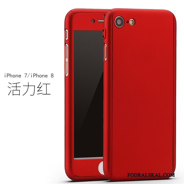 Skal iPhone 8 Silikon Telefon Fallskydd, Fodral iPhone 8 Mjuk Rosa Röd