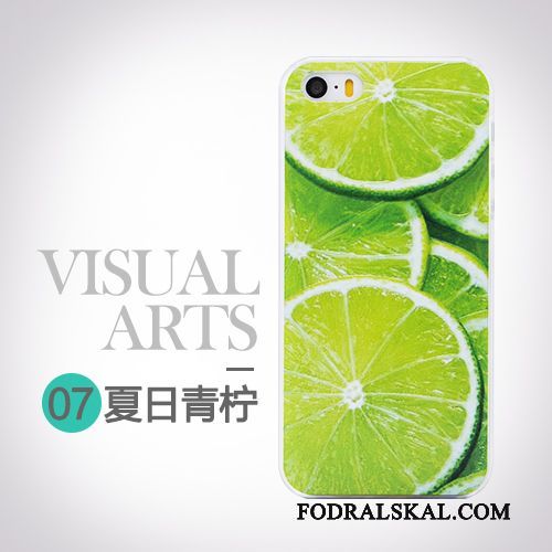 Skal iPhone Se Tecknat Telefon Grön, Fodral iPhone Se Kreativa Vacker Personlighet