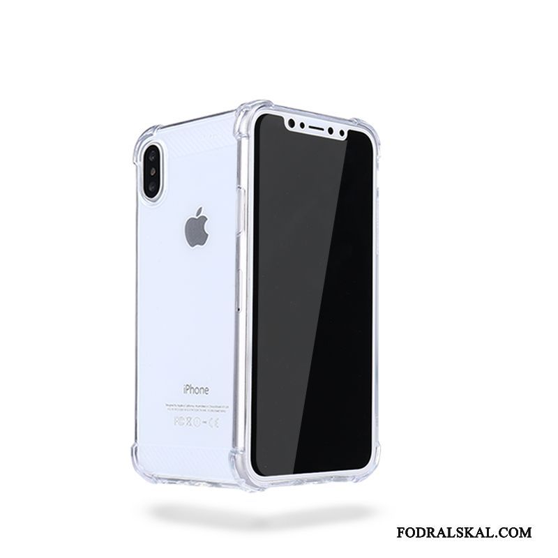 Skal iPhone X Mjuk Fallskydd Blå, Fodral iPhone X Silikon Transparent Slim