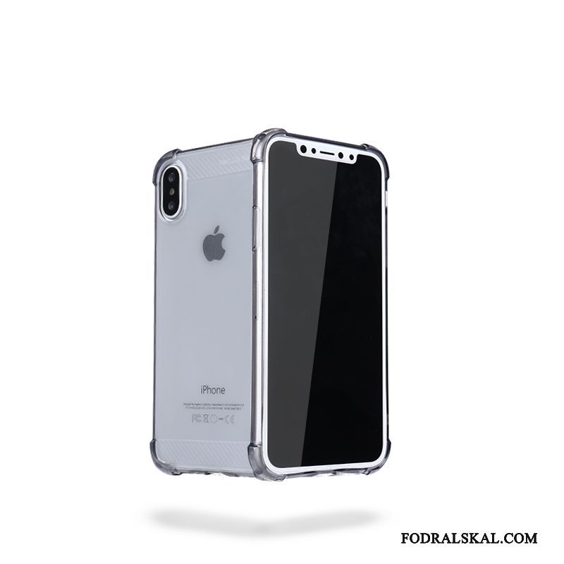 Skal iPhone X Mjuk Fallskydd Blå, Fodral iPhone X Silikon Transparent Slim