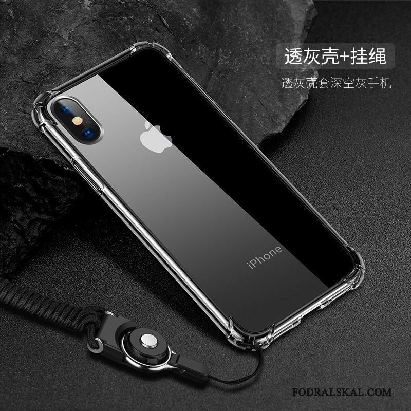 Skal iPhone X Påsar Ny Transparent, Fodral iPhone X Mjuk Telefon Silver