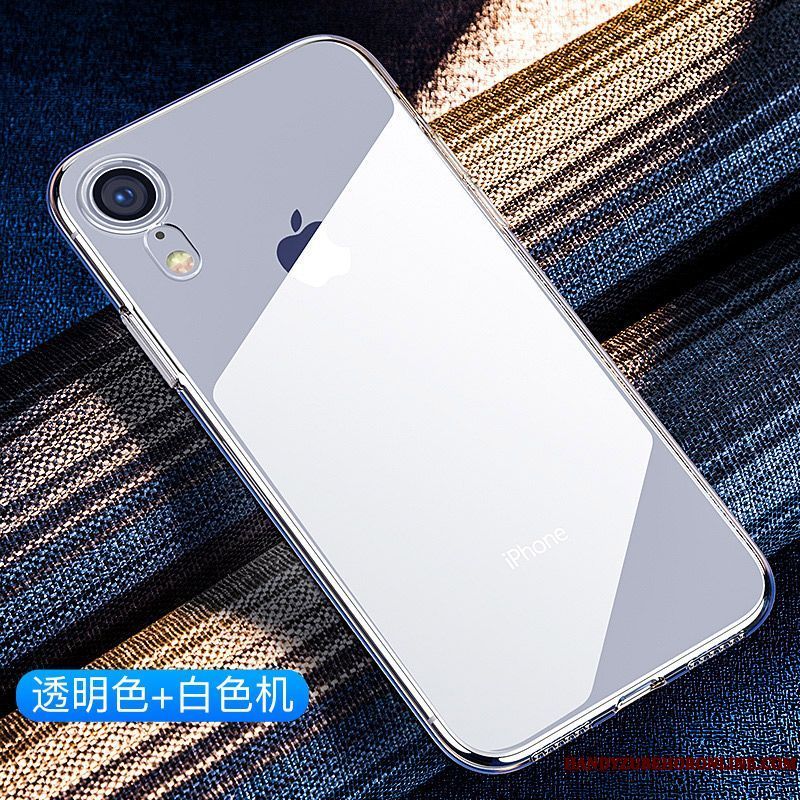 Skal iPhone Xr Påsar Mönster Blå, Fodral iPhone Xr Silikon Transparent Lätt Och Tunt