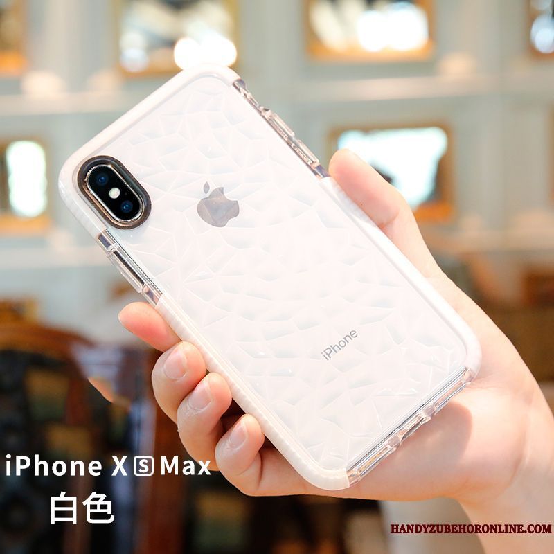 Skal iPhone Xs Max Silikon Trend Varumärke Fallskydd, Fodral iPhone Xs Max Mjuk Net Redtelefon