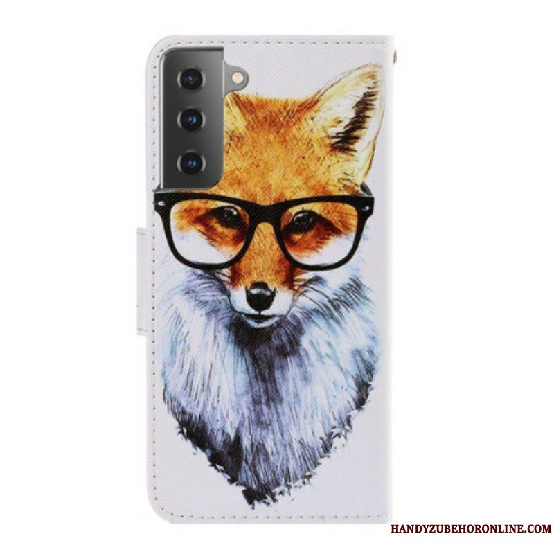 Fodral Samsung Galaxy S21 5G Med Kedjar Brainy Fox Med Rem