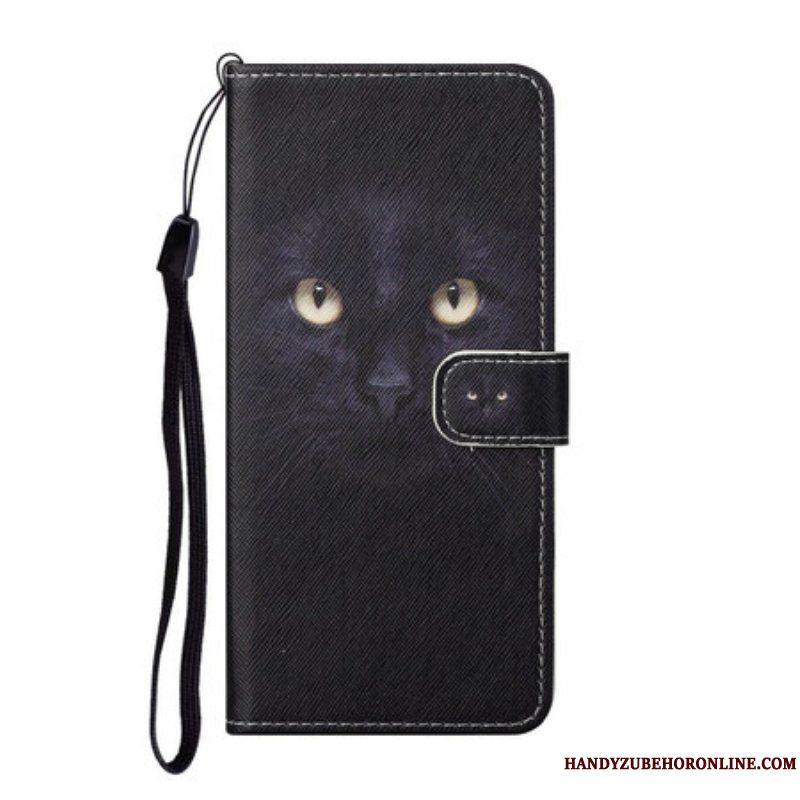 Fodral Samsung Galaxy S21 5G Med Kedjar Strappy Black Cat Eyes