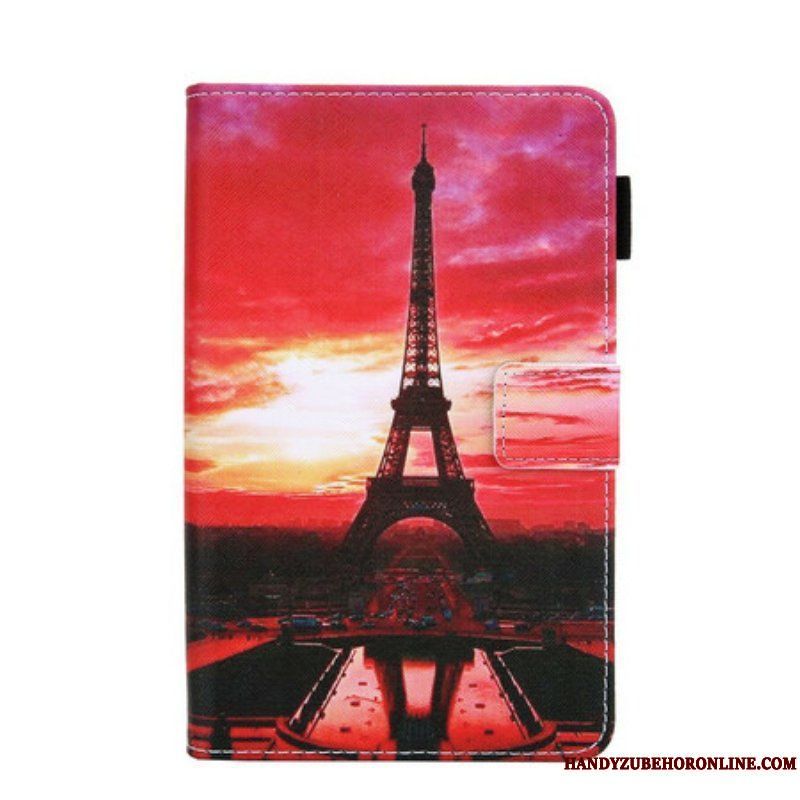 Fodral Samsung Galaxy Tab A7 Lite Solnedgång Eiffeltornet