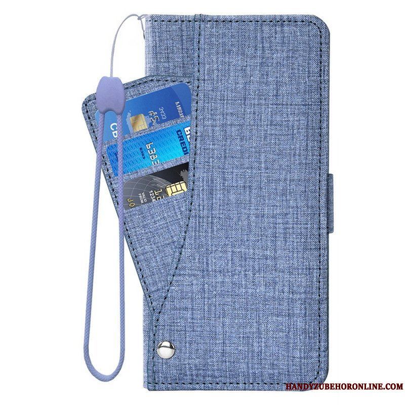 Fodral Sony Xperia 5 IV Jeans Med Roterande Korthållare