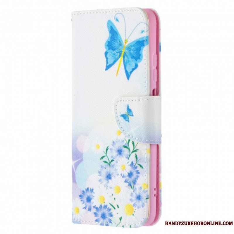 Fodral Xiaomi Redmi Note 10 / 10S Målade Fjärilar Och Blommor