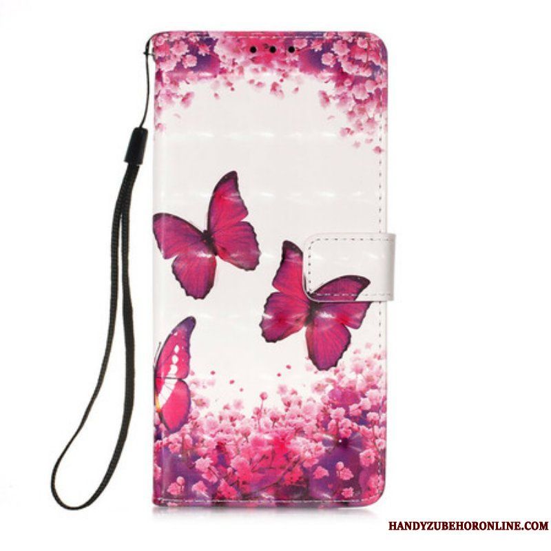 Fodral iPhone 13 Mini Röda Fjärilar