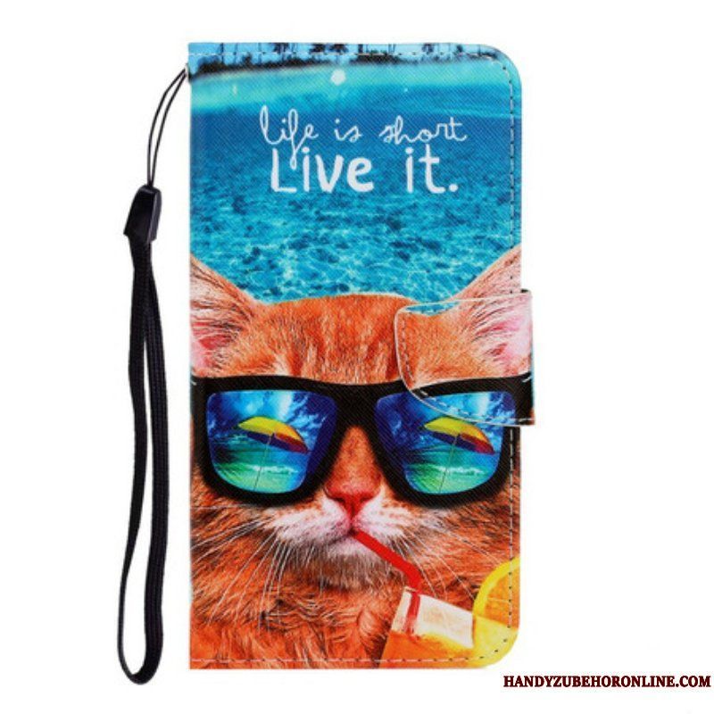 Fodral iPhone 13 Pro Med Kedjar Cat Live It Strappy