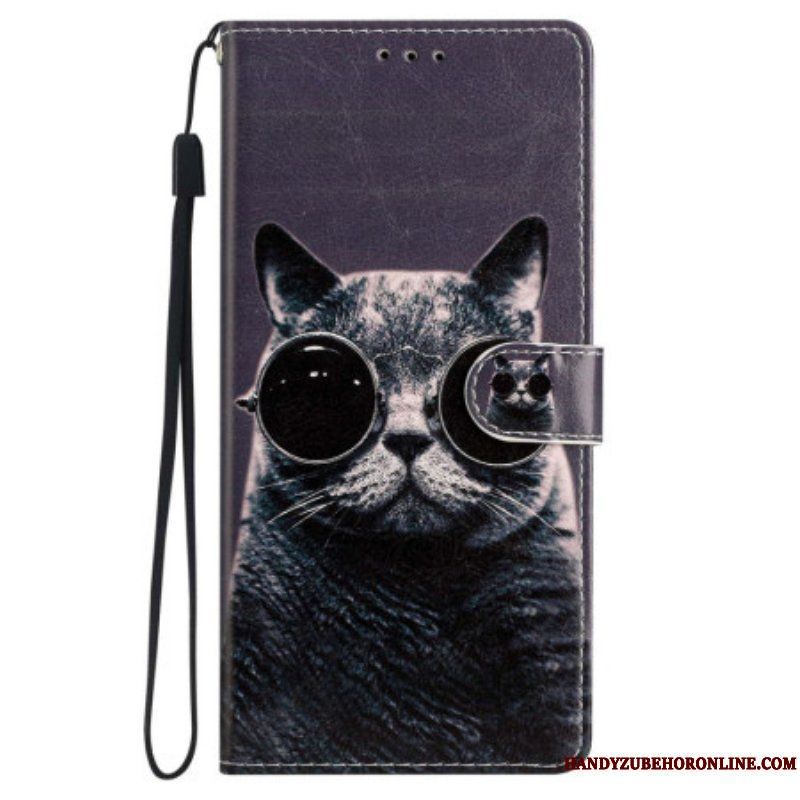 Fodral iPhone 15 Med Kedjar Inkognito Katt Med Rem