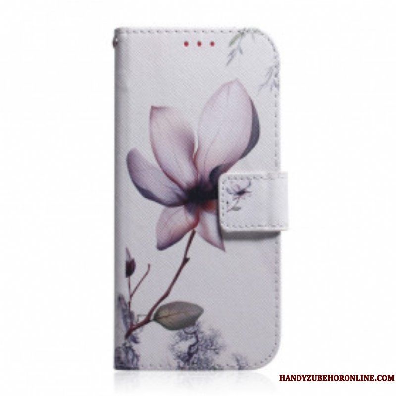 Folio-fodral Motorola Edge 20 Pro Blomma Dusty Pink