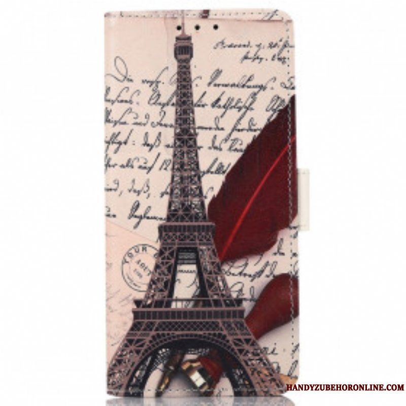 Folio-fodral Motorola Edge 20 Pro Poetens Eiffeltorn