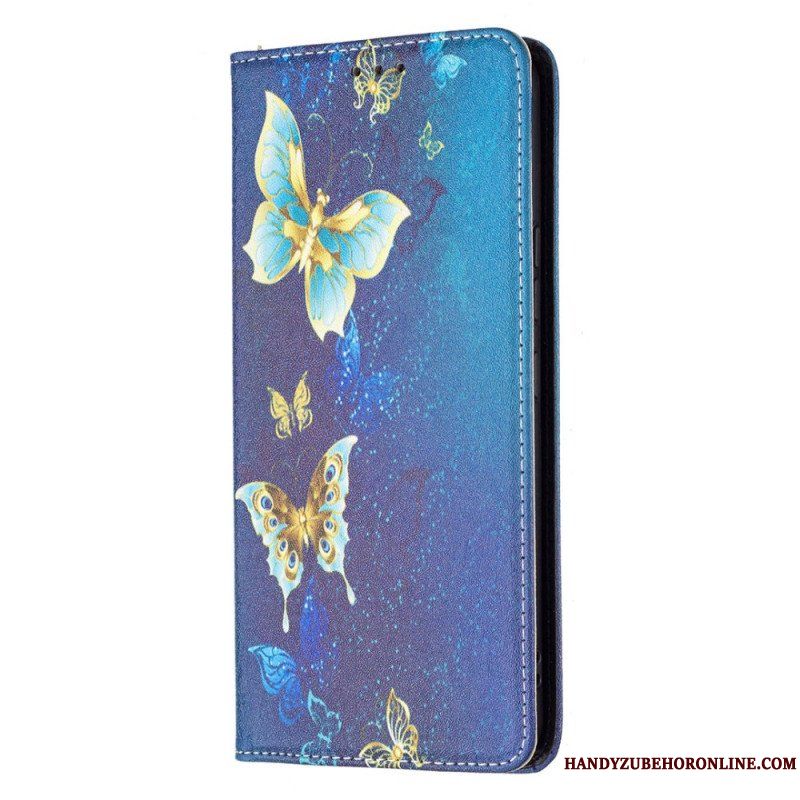 Folio-fodral Samsung Galaxy A53 5G Läderfodral Färgglada Fjärilar