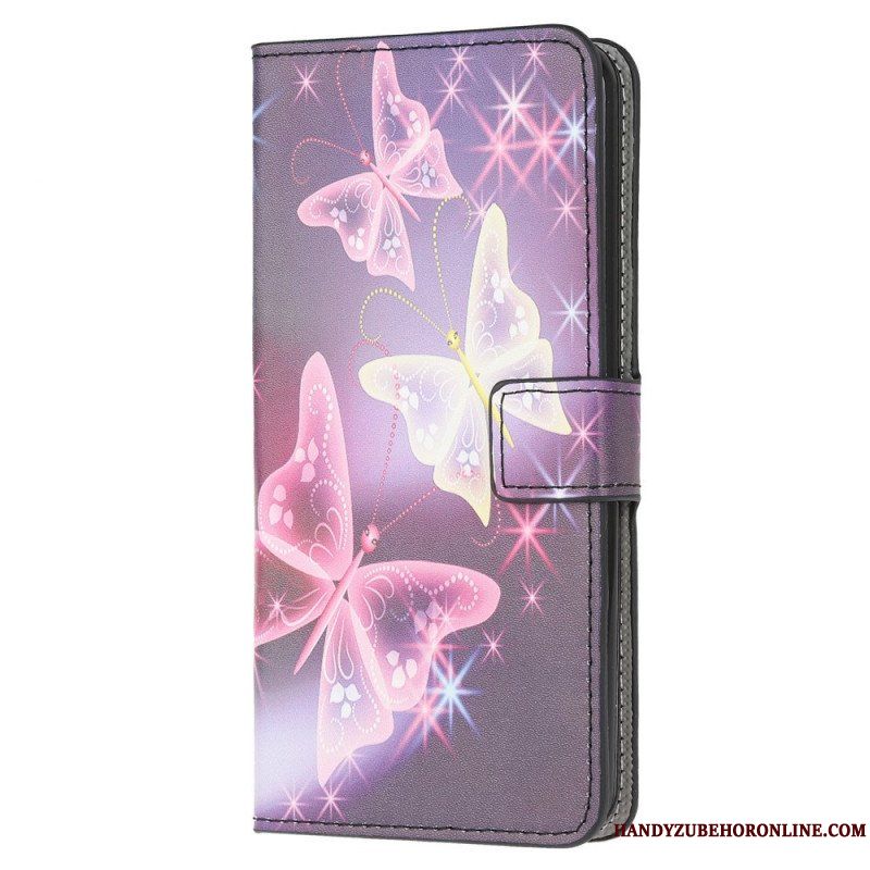 Folio-fodral Samsung Galaxy M53 5G Färgglada Fjärilar