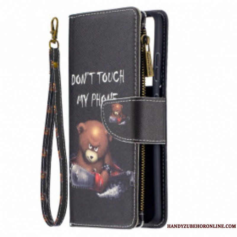 Folio-fodral Samsung Galaxy S21 Ultra 5G Pocketbjörn Med Dragkedja