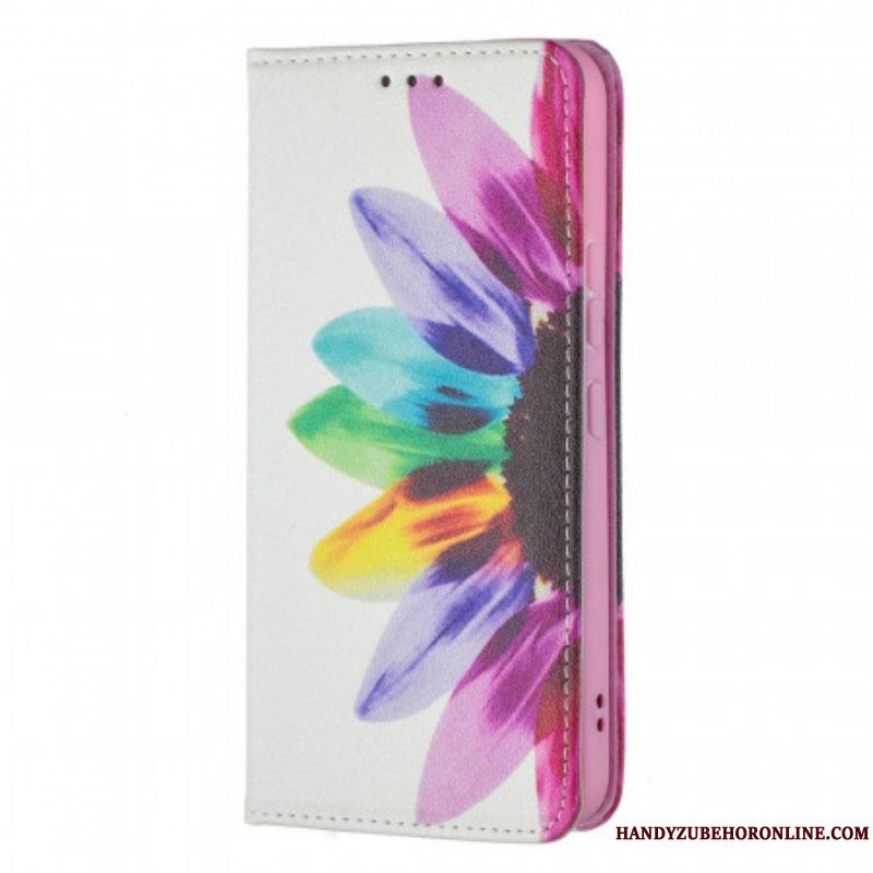 Folio-fodral Samsung Galaxy S22 5G Läderfodral Akvarell Blomma