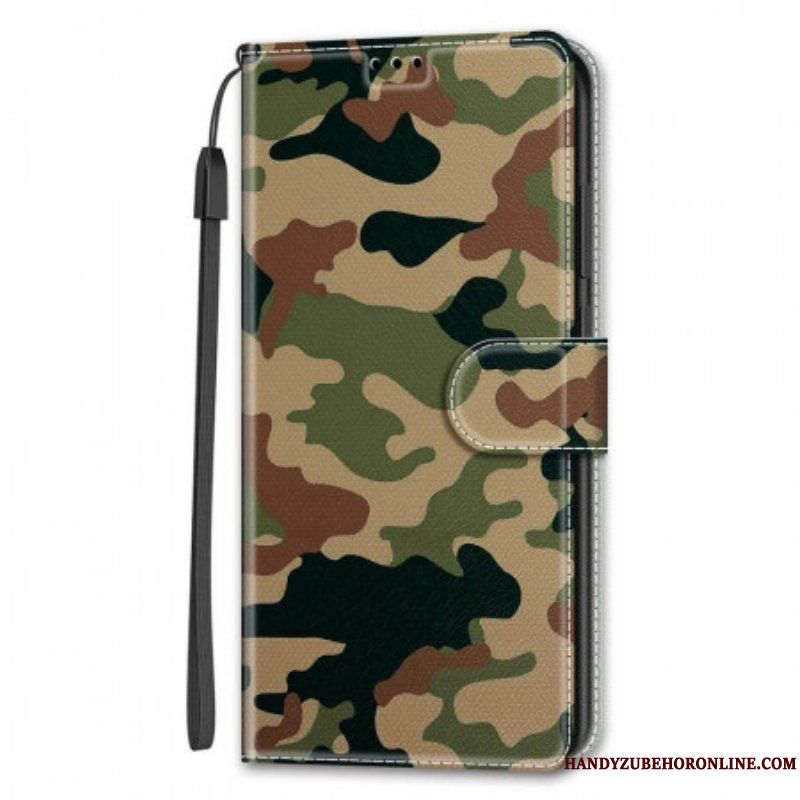 Folio-fodral Samsung Galaxy S22 Ultra 5G Militärt Kamouflage