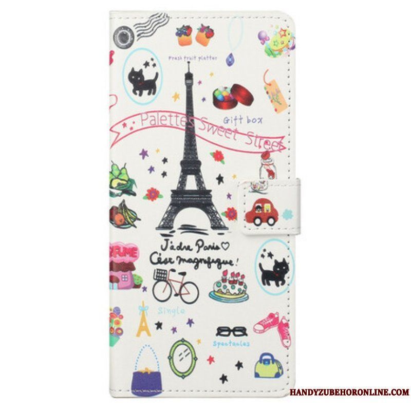 Folio-fodral iPhone 13 Pro Max Jag Älskar Paris