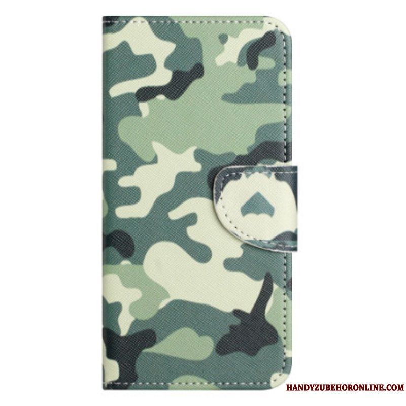 Folio-fodral iPhone 14 Plus Militärt Kamouflage