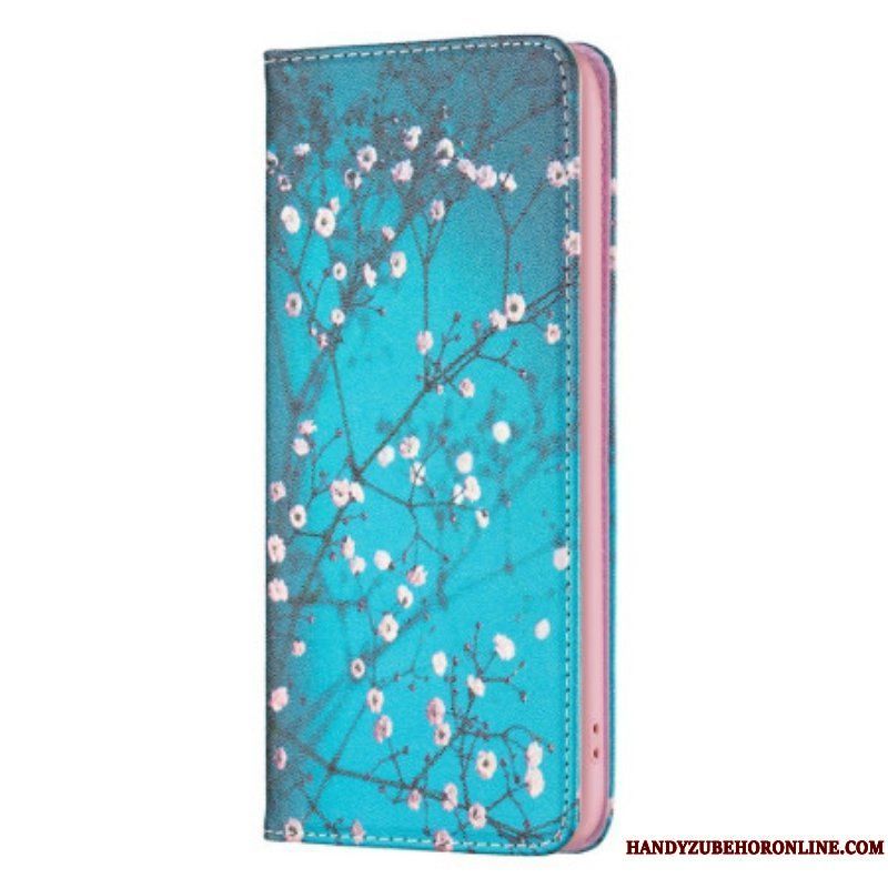 Folio-fodral iPhone 14 Pro Läderfodral Blommor