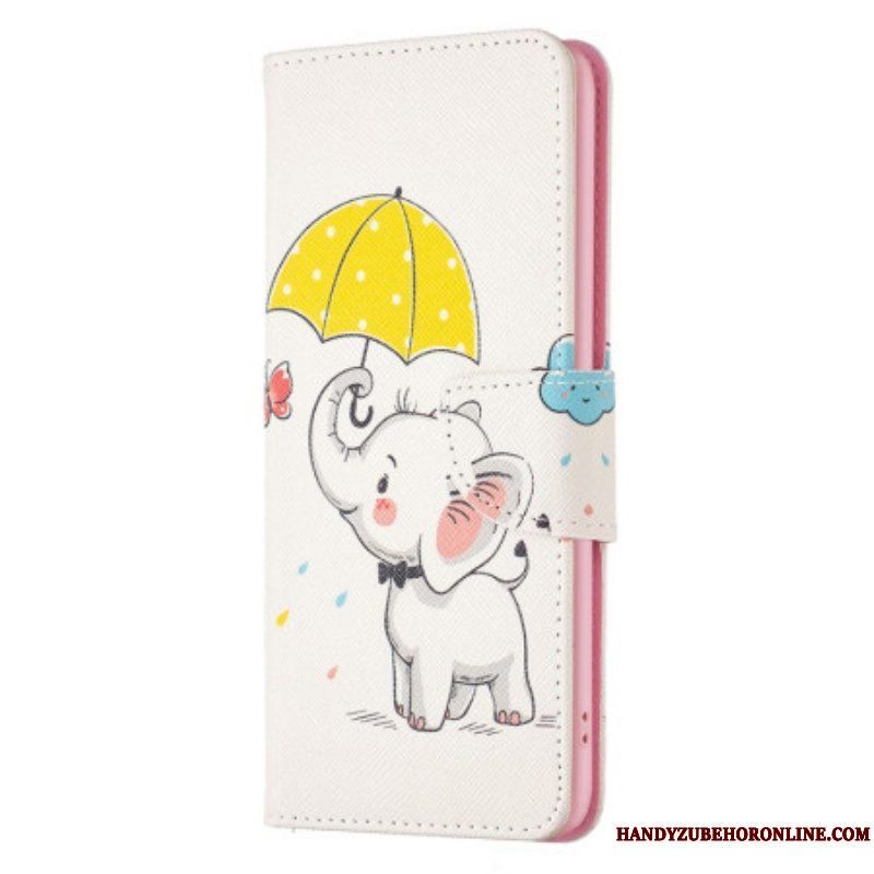 Folio-fodral iPhone 14 Pro Max Elefant I Regnet