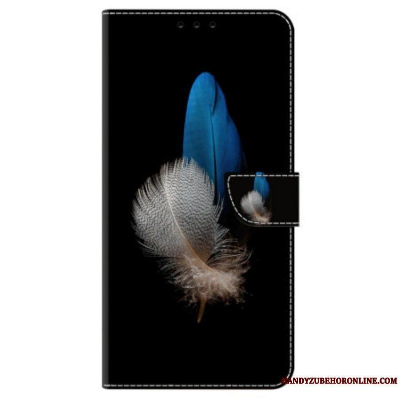 Folio-fodral iPhone 15 Pro Två Fjädrar