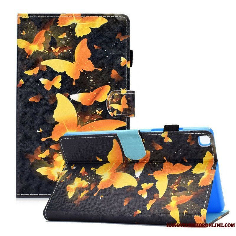 Läderfodral Samsung Galaxy Tab A7 Lite Unika Fjärilar