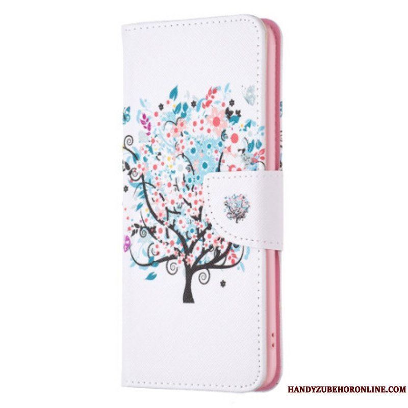 Läderfodral Xiaomi Redmi Note 12 5G Blommande Träd