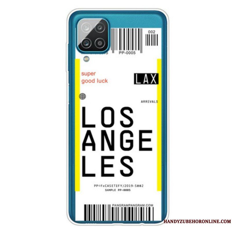 Mobilskal Samsung Galaxy M12 / A12 Boardingkort Till Los Angeles