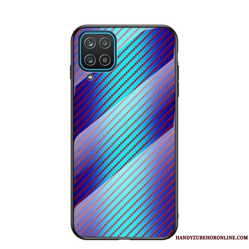Mobilskal Samsung Galaxy M12 / A12 Kolfiberhärdat Glas