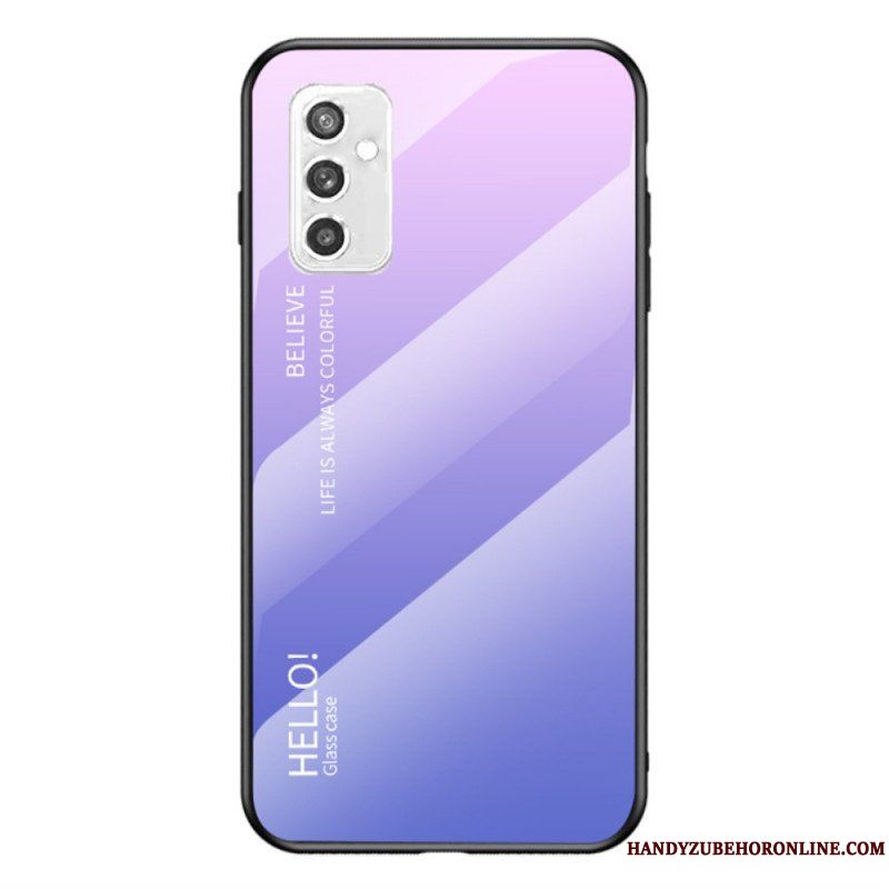 Mobilskal Samsung Galaxy M52 5G Härdat Glas Hej