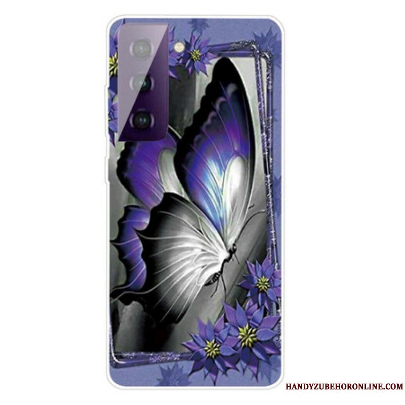 Mobilskal Samsung Galaxy S21 Plus 5G Kunglig Fjäril