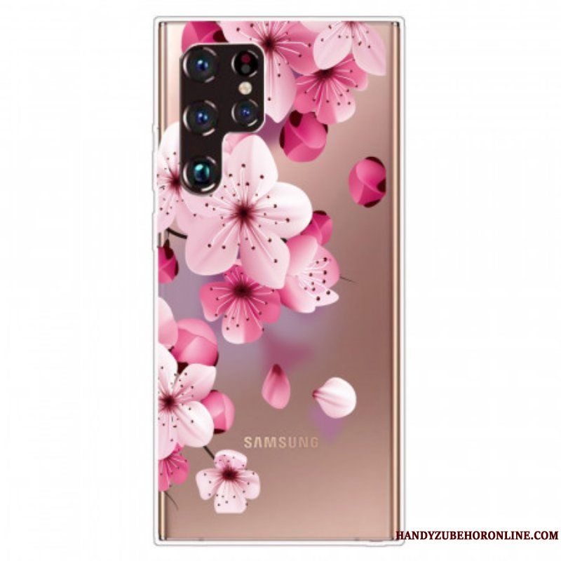 Mobilskal Samsung Galaxy S22 Ultra 5G Små Rosa Blommor