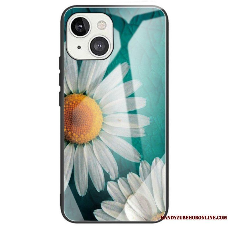Mobilskal iPhone 14 Härdat Glas Blommor