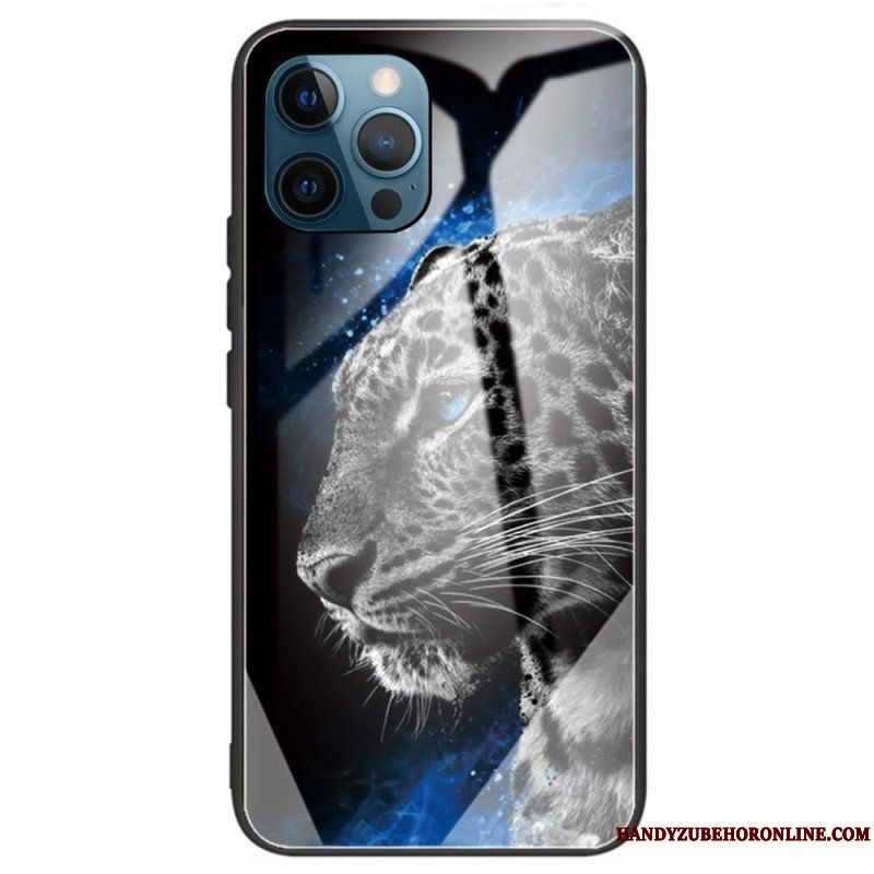 Mobilskal iPhone 14 Pro Max Tiger Härdat Glas