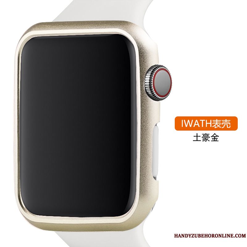 Skal Apple Watch Series 3 Metall Legering Trend, Fodral Apple Watch Series 3 Skydd Guld