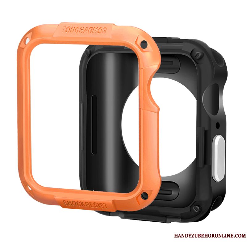 Skal Apple Watch Series 3 Silikon Orange Tillbehör, Fodral Apple Watch Series 3 Skydd Armor Fallskydd