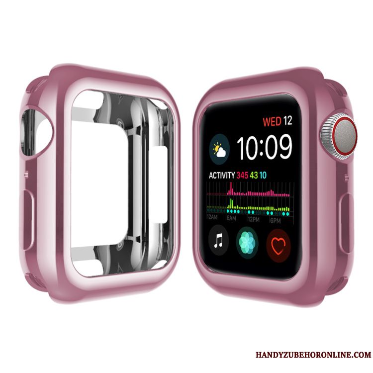 Skal Apple Watch Series 4 Mjuk Plating Pu, Fodral Apple Watch Series 4 Påsar Rosa
