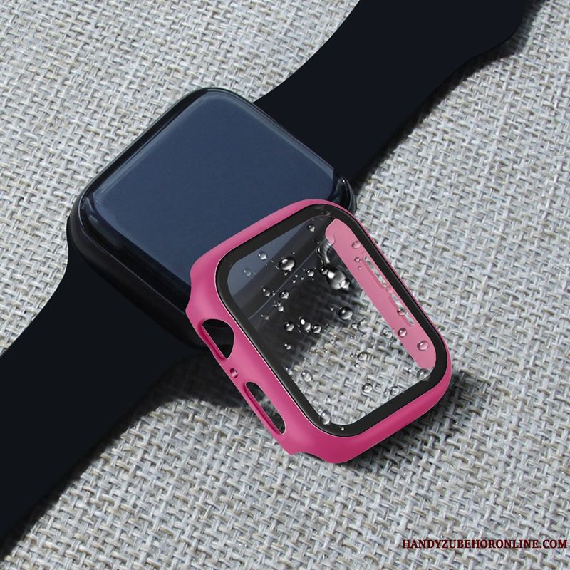 Skal Apple Watch Series 4 Påsar Härdning Röd, Fodral Apple Watch Series 4 Skydd Skärmskydd Film Frame