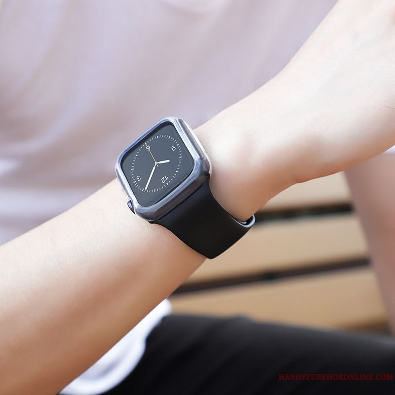 Skal Apple Watch Series 4 Silikon Ny Sport, Fodral Apple Watch Series 4 Skydd Cool Svart