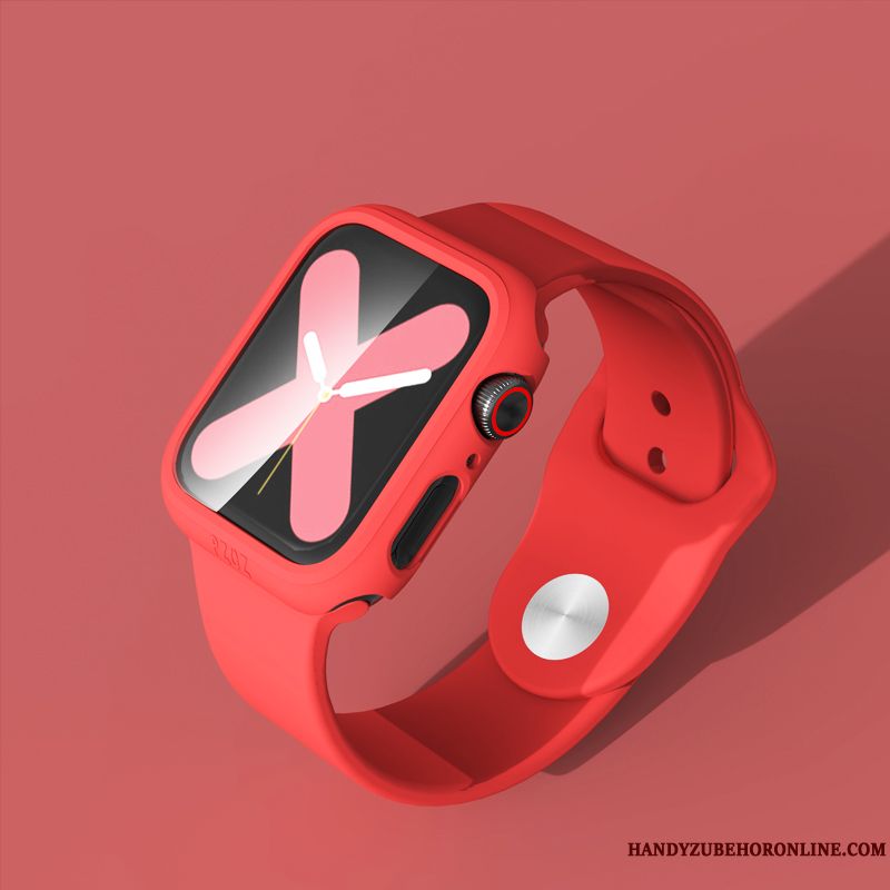Skal Apple Watch Series 5 Silikon Röd Trend Varumärke, Fodral Apple Watch Series 5 Påsar Tillbehör Sport